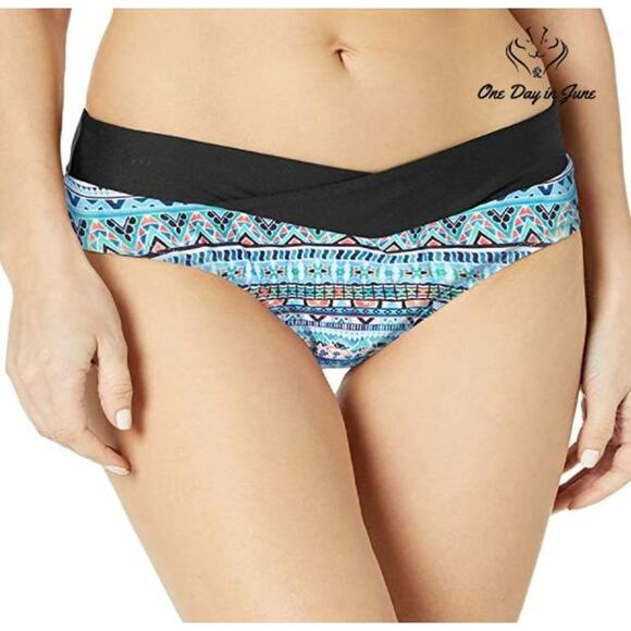 Next Splice Midrise Full Bikini Bottom Swimsuit Size XL - Picture 1 of 4